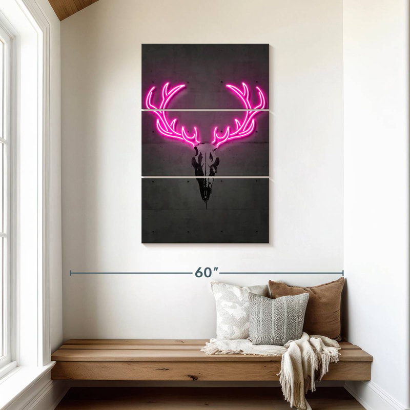 Kerner Deer Skull, 45" H x 28" W