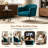 Modern Velvet Slipper Chair with Metal Legs, Armless Accent Chair for Living Room Bedroom Entryway, Compact Side Chair with Wood Frame – Trendy Leisure Seating-1896051382