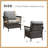 Patio Wicker Single Chairs With Cushions