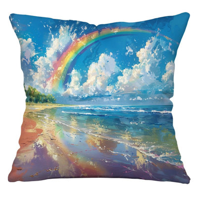 Coussin Beach Rainbow