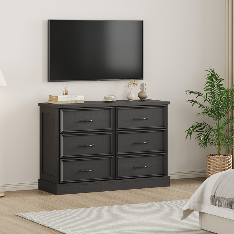 Table à tiroirs, armoire de rangement pour chambre à coucher, Noir