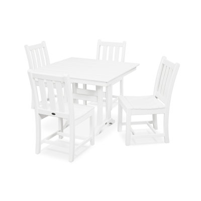 Traditional Garden 5-Piece Farmhouse Trestle Dining Set