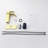 Single Handle Waterfall Spout Bathroom Lavatory Kit, Stainless Steel With Golden Decoration Faucet Spout, Material And Brushed Gold For Sink-121627939