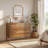Laritha Bathroom/Vanity Mirror with Wood Frame-316077311-296611955
