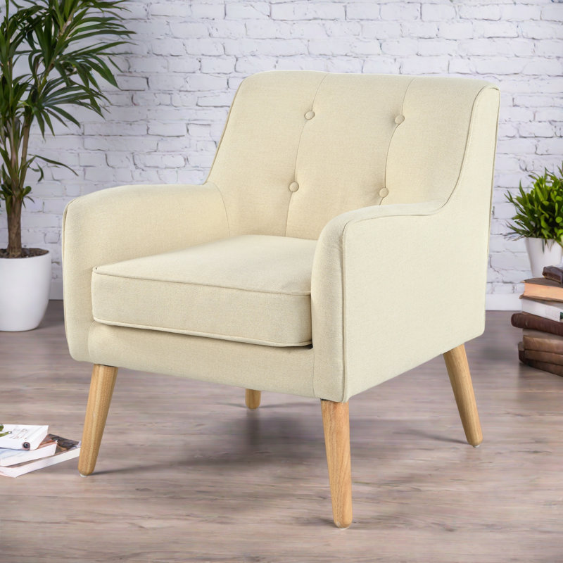 Fauteuil Mid-Century, Beige