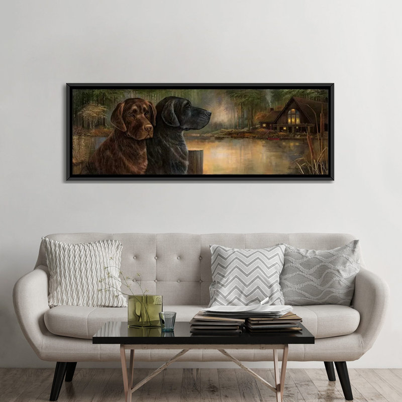 « loyauté companion », impression sur toile, H 24 po x l 72 po x P 1,5 po, Toile avec cadre noir