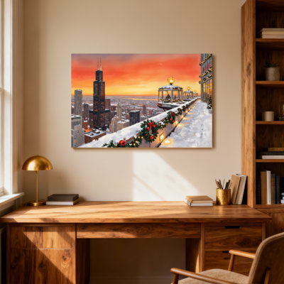 Scène de Noël d'hiver de Chicago