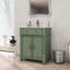 Meuble-lavabo Mid-Century avec base colonne romaine, vert-1243838191