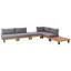 FRAZZANO Wicker 5 - Person Garden Lounge Set with Cushions