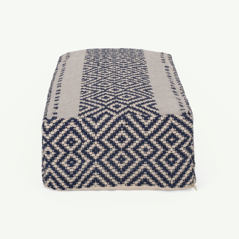 Repose-pieds Juniper, naturel, bleu et blanc