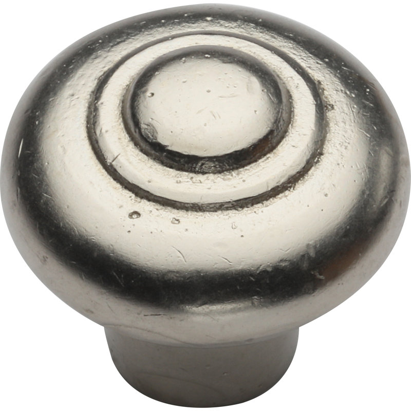 Beaded Cabinet Knob, White Bronze, 1.25