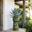Mgo Decorative Face Stone Statue Planter-2057607016