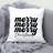 Christmas_Black-01 Polyester/Polyester Blend Reversible Throw Pillow-447193727