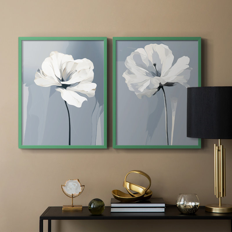Série FLORAL CDXL - reproduction encadrée de qualité supérieure - prête à être accrochée - aucun clou requis - aucun clou requis
