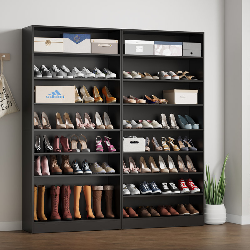 Grande armoire à chaussures Almaguer, Noir