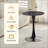 Round Dining Table, Circle Tulip Table With Thickened Tabletop & Metal Pedestal, Mid Century Modern Bistro Table For Kitchen, Small Places, Living Room, Cafe-1157653951-1157653938-1157653939