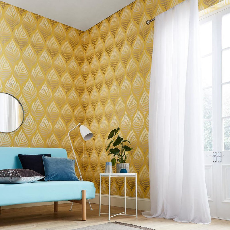 Botanica Floral Metallic Wallpaper Roll, Summer