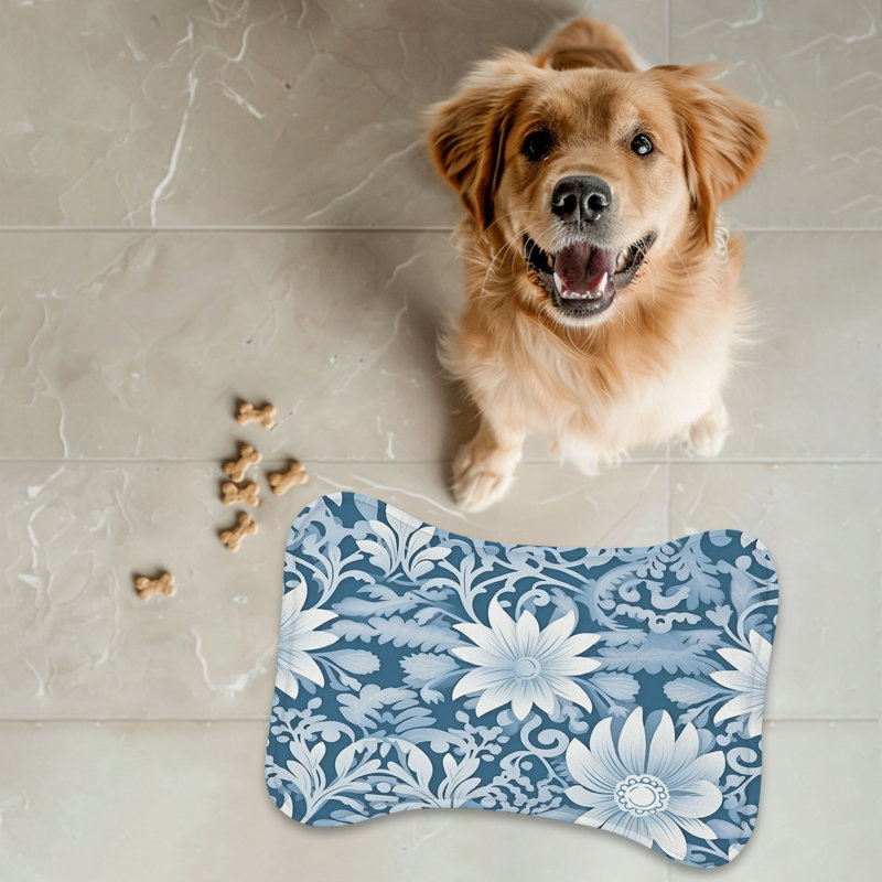Indigo Grids - Tapis d'alimentation en os 1 pièce