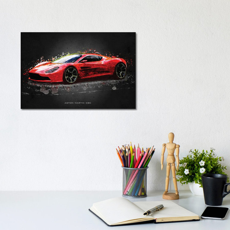 Aston Martin DBC by Gab Fernando - Wrapped Canvas Print, 20.32 cm H x 30.48 cm W
