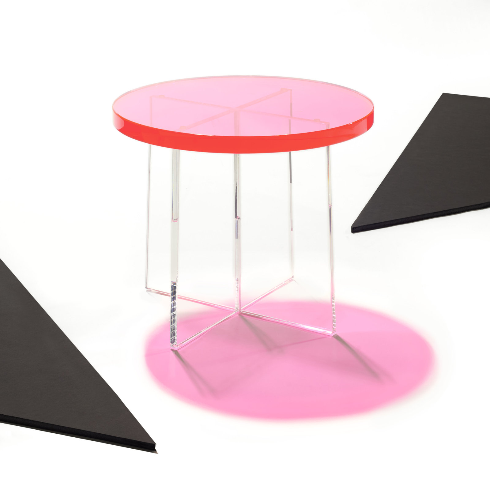 Edwards End Table, Neon Pink