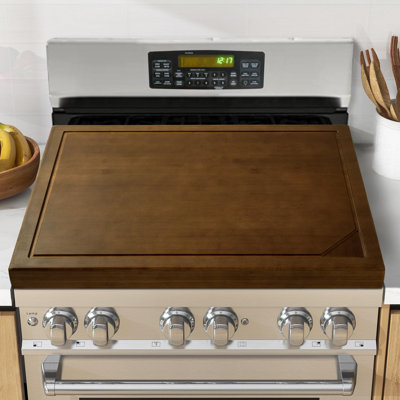 Noodle Board Stove Cover - Bamboo Wood Stove Top Covers For Electric Stove And Gas Stove - Sink Cover RV Stove Top Cover - 30""L X 22""W X 2.5""Th Raised -  wanmo, LDGB0C8NJ2FC7