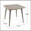 Table basse d'extérieur en bois d'acacia gris durable avec une finition résistante aux intempéries et un design moderne, parfaite pour la terrasse et le jardin