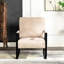 Chaise avec accoudoirs en microfibre Camel