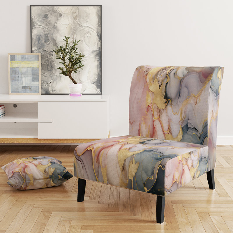 Fauteuil de chambre Berendien , Turquoise/Purple Velvet