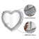 Amla 27.5" Crushed Diamond Décor Heart-Shaped Wall Mirror