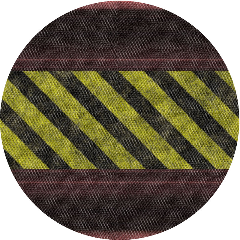 Geometric Indoor Rug, Round 5'