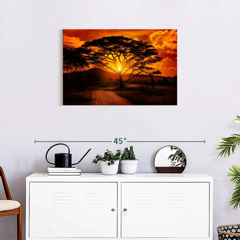 Harnek Serengeti Park Sunset Silhouette, 20" H x 30" W