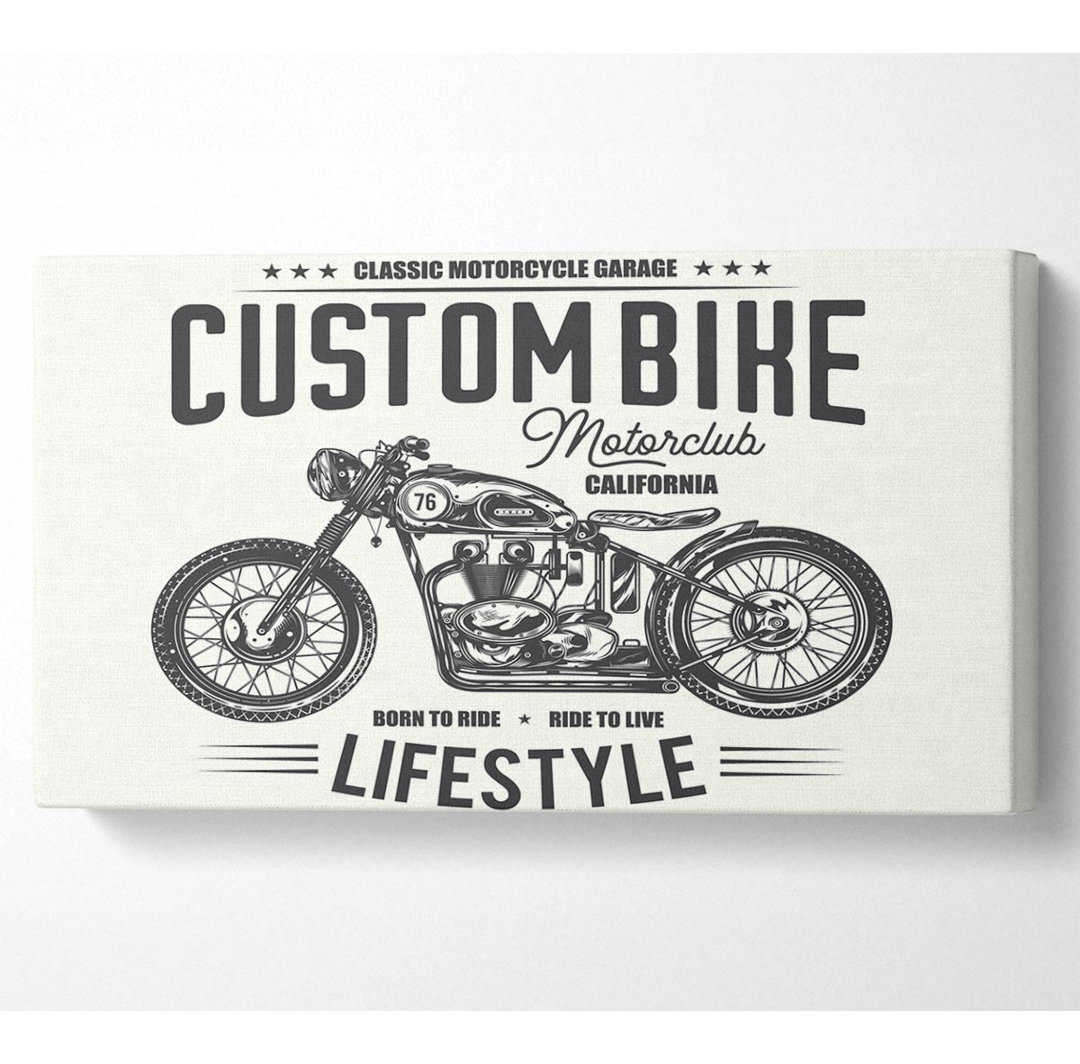 Custom Bike Motor Club - Kunstdrucke auf Leinwand - Wrapped Canvas