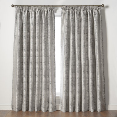Auberon Reflective Pencil Pleat Room Darkening Curtains