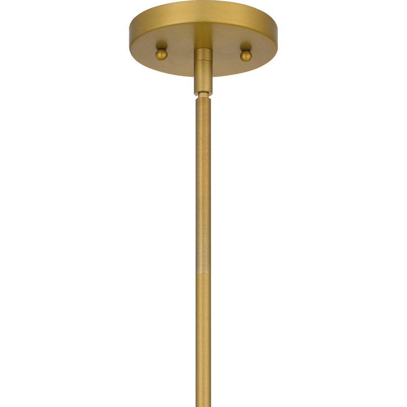 Luminaire suspendu en or brossé 1 lumière Crowne, Or brossé