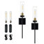 Paquet de 2 appliques murales rechargeables, lampe murale à pile à intensité variable avec télécommande, applique murale sans fil noire, pour chambre à coucher intérieure, salon, couloir (ampoule incluse)