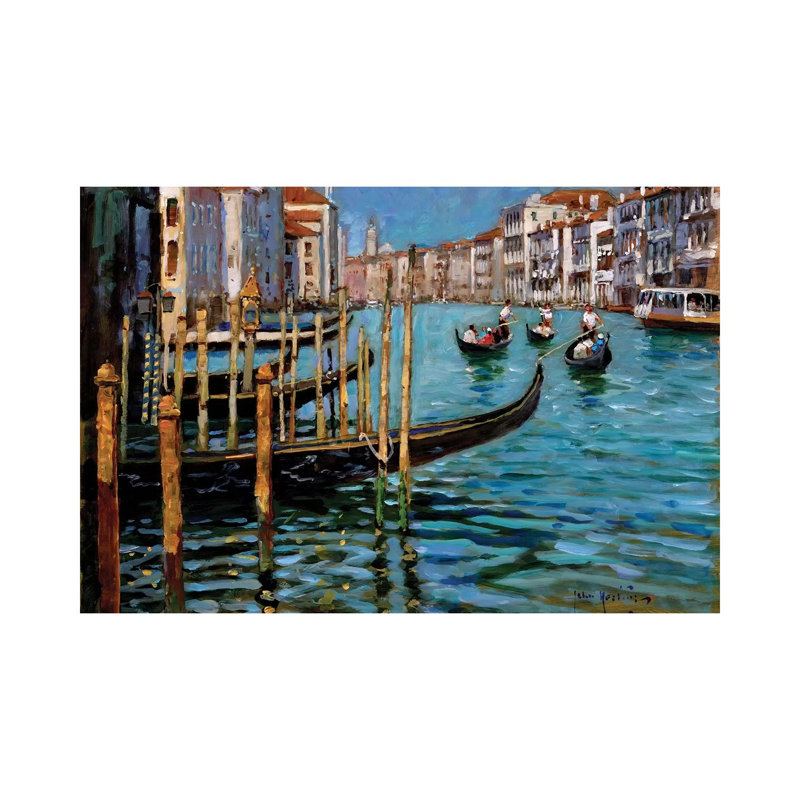 On The Gran Canal by John Haskins - Wrapped Canvas Gallery-Wrapped Canvas Giclée, 20.32 cm H x 30.48 cm W