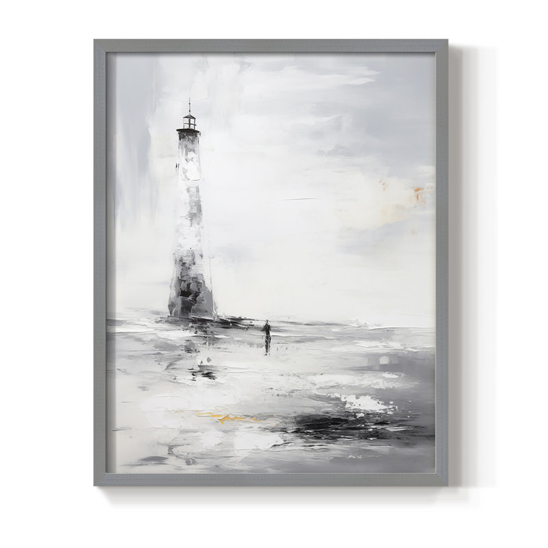 NAUTICAL Series Dxxxx, reproduction encadrée - bois massif, Gris, H 15 po x l 12 po