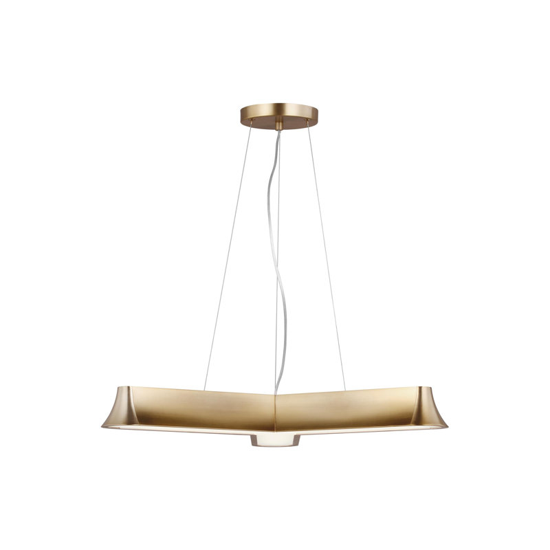 Lustre 3 lumières Alta, Laiton satiné