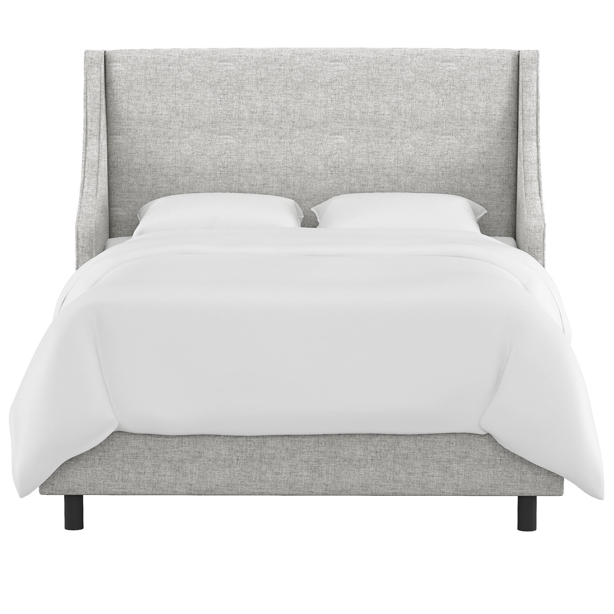 Bernadine Upholstered Wingback Bed, Queen, Zuma Pumice Textured Linen