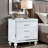 Nightstands With Mirror Frame Accents, Bedside Table With Two Drawers And One Hidden Drawer, End Table With Crystal Pull