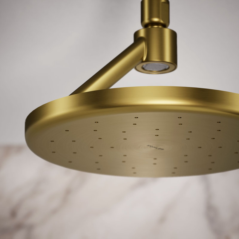 Flood Adjustable Shower Head, Vibrant Brushed Moderne Brass