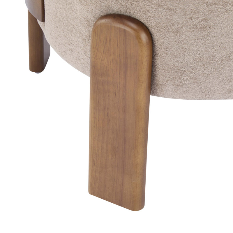 Cozy Wingback Armchair, Light Brown