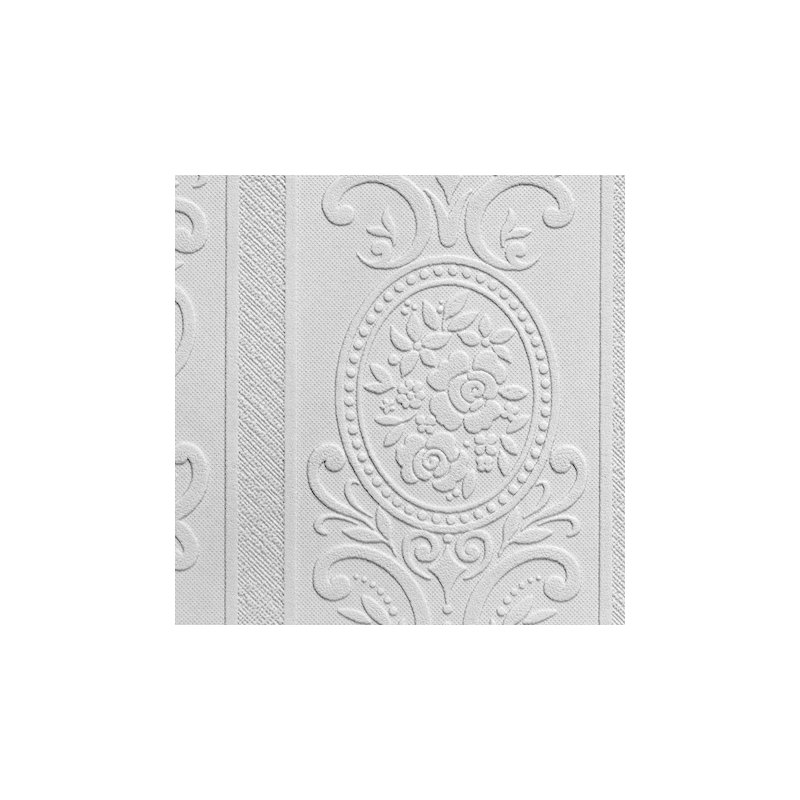 Louisa 10m L x 53cm W Damask 3D Embossed Roll Wallpaper