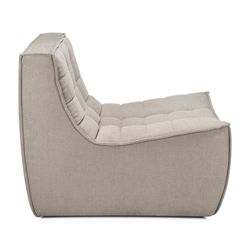 Armless Chair, Ecru Eco Cotton Blend
