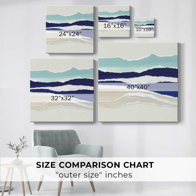 Sand and Waves II-Gallery, toile tendue, H 16 po x l 16 po