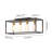 Maleika 4-Light Flush Mount Rectangular Ceiling Light-752902996