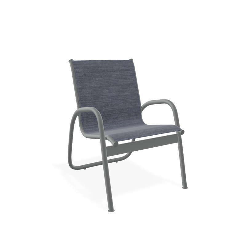 Fauteuil de patio Gardenella, Graphite texturé, Denim Augustine