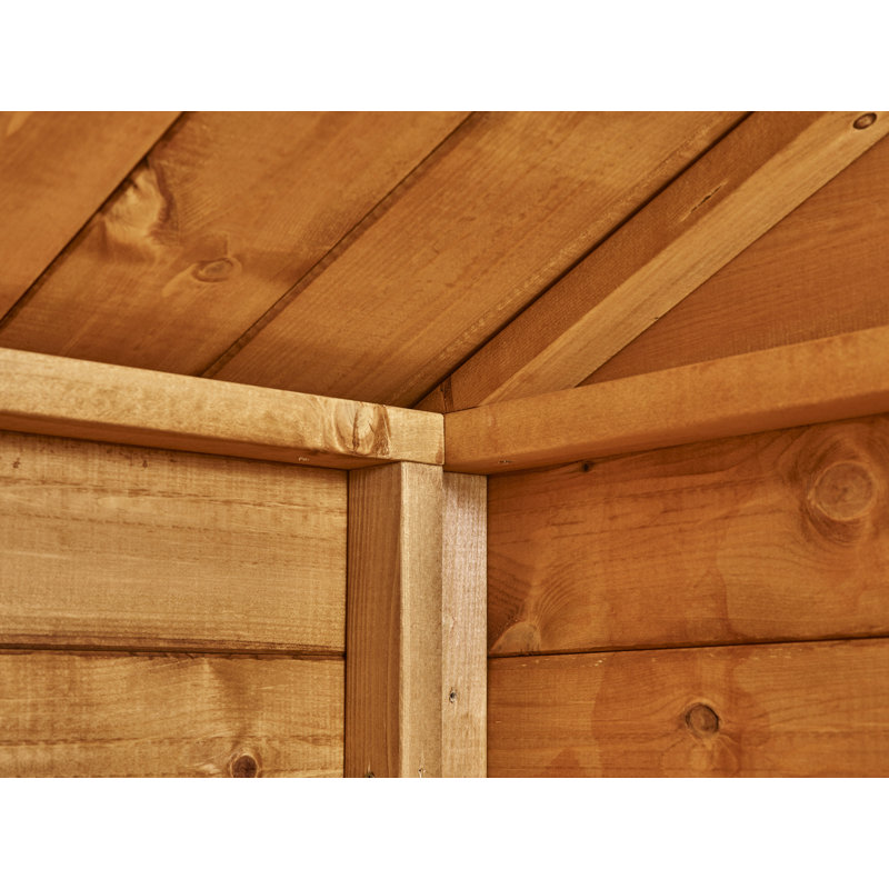 Powersheds 16 x 8ft Timber Tongue & Groove Windowless Apex Garden Shed, Double Doors
