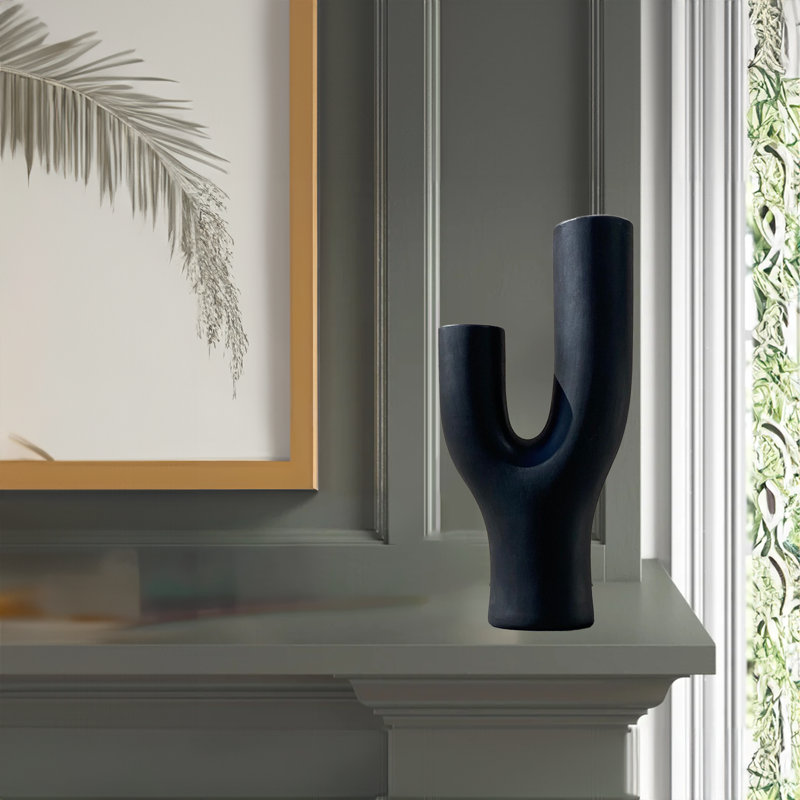 Kinzli Ceramic Table Vase, Black