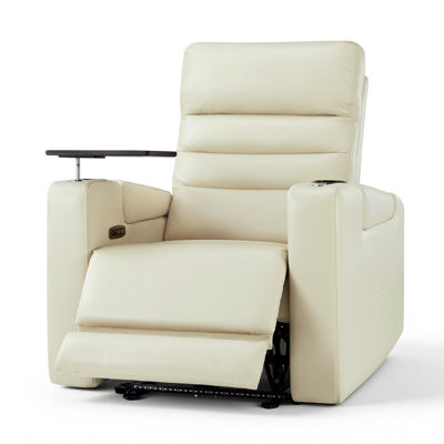 Zero-Gravity Power Reclining Home Theater Seating with Adjustable Headrest & Swivel Tray